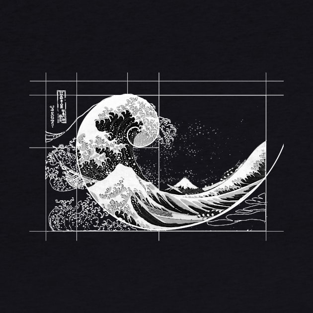 Hokusai Meets Fibonacci, Black and White by cartogram